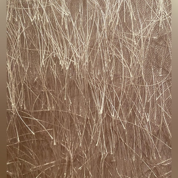 NWOT-Zara Pink Fuzzy Metallic Blouse High Low - Picture 6 of 8